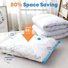 Vacuum Storage Bags or Pump Vacuum Seal Bag Space Saving Bags for Comforters Clothes Pillow Bedding Blanket Storage  Organizer