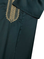 2025 Embroidered Traditional Men boubou jalabiyas jubbah Muslim men's thobe Morocco thobes islamic clothing Ramadan robe