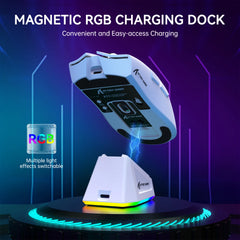 Lightweight Wireless Gaming Mouse with RGB Backlight Charging, Up to 22K DPI, PAW3311 Optical Sensor, HUYU Swit