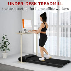 Portable Treadmill for Home with Remote Control LED Display Walking Pad Treadmill 300 Ibs Weight Capacity 2.5 HP 2 in 1