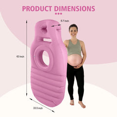 Inflatable Mattress Pregnancy Pillow O-type Yoga Mat With Belly Hole Best For Prone Sleepers （Need to inflate by oneself）