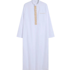 New Muslim Robe Mo Arab Ethnic Wind Sleeve Embroidery Festival Set Casual Men Abaya (M-4XL)