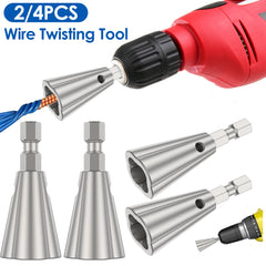 2/4Pcs Wire Stripping Tool Cable Peeler Machine Electric Drill Driver Cable Twisting Tool 6mm Hex Shank Cable Peeling Twister