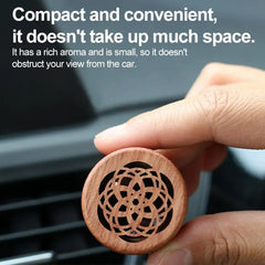 Wooden Aroma Diffuser  Car Essential Oil Diffuser Car Vent Clip Wooden Carved Aromatherapy Diffuser Car Air Freshener Auto Decor