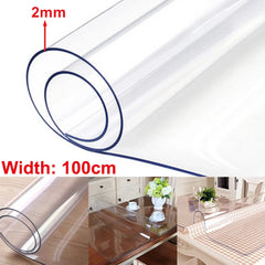 Transparent Tablecloth Waterproof Table Cover Pad Oil-Proof Table Mat Soft Glass Table Mat 2mm  PVC Dining Table Protector Cover
