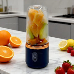 Double Cup Portable Blender USB Juicer Fruit Mixer for Smoothies Milkshakes and Juices Compact Food Processor Orange Juicer