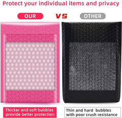 50 Pcs Pink Color Bubble Mailer Bubble Padded Envelopes Mailer Poly for Packaging Self Seal Shipping Bag Bubble Mailer Bag