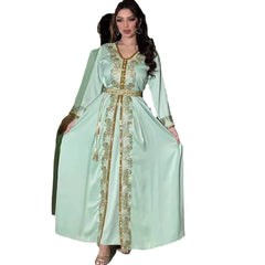 Eid Muslim Abaya for Women Party Dresses Jalabiya Embroidery Abayas Kaftan Islam Vestidos Arab Long Robe Ramadan Morocco Dubai