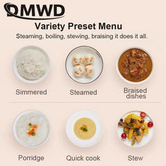Multifunctional Dual-Pot Electric Cooker Smart Household Rice Cooker Hot Pot Steaming Stew Soup Timer Appointment Keep Warm 220V