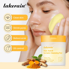 Kojic Acid And Turmeric Cleansing Pad Exfoliate Lighten Acne Scars Unclog Pores Turmeric Cleansing Pad Dark Spots With  Glycerol