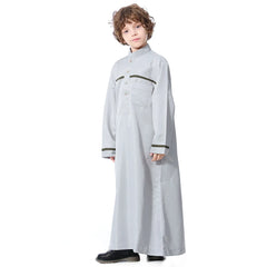 New Dubai Arab Muslim Kids Boys Clothes Abaya Caftan Robes Islamic Ramadan Clothing Oman Arabic Qatar Child Kaftans Costumes