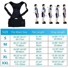 Magnetic Posture Corrector Back Straightener Shoulder Support Brace Lumbar Belt Correction Adjustable Men Women