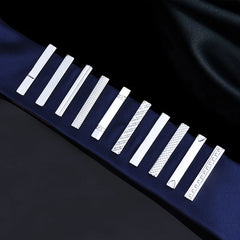 Men Wedding Necktie Tie Clasp Clip Quality Tie Collar Pin Crystal Business Corbata Necktie Clip Gentleman Silver Color Tie Pin
