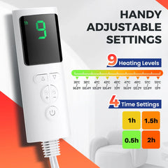 Electric Foot Heating Pad Portable Winter Soft Plush Washable Foot Warmer 4 Timer Heater Foot Warming Mat for Home Office