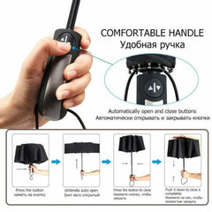 10 Ribs Portable Strong Frame Umbrella Strong Windproof Automatic Open Close Folding Umbrella Compact Travel for Men Women