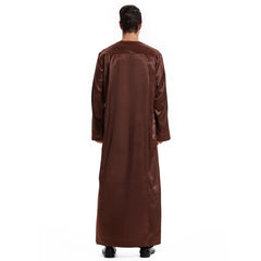 Eid Muslim Men Jubba Thobe Mens Long Dress Islamic Eid 2025 Ramadan Long Robe Saudi Musulman Abaya Caftan Dubai Arab Dresses