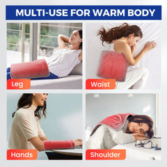 Electric Foot Heating Pad Portable Winter Soft Plush Washable Foot Warmer 4 Timer Heater Foot Warming Mat for Home Office