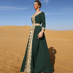 Muslim Women Dress Arabic Abaya Arab Dubai Abaya Kaftan Appliques Islam Maxi Vestidos Turkey Robe Islamic Clothing Eid Dresses