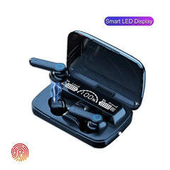 TWS Earphones Intelligent Touch Control Wireless Bluetooth-compatible Headphones Waterproof LED Display With Mic