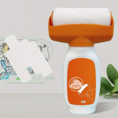 Reusable paint roller brush, wall repair and decoration tool, refillable bottle dispenser, container only, without paint