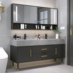 Marble Countertop Bathroom Vanity Set with Smart Mirror & Solid Wood Cabinet – X.H.S.H Modern Style (Model XH08)