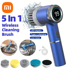 Xiaomi Electric Cleaning Brush 5-in-1 Multifunctional Kitchen Bathroom Toilet Portable Clean Brush LED Display Home Appliances