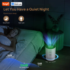EU Tuya Smart Mini Air Purifier for Bedroom:40㎡/430Sq.Ft,App/Alexa,PM2.5,24dB Sleep,H13 Filter,Pet Hair/Odors/Smoke/Pollen White