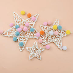 Artificial Star Wreath Plant Wedding Decorative Christmas Holiday Ornament Rattan Garland Door Hanging DIY Gift Home Decorations