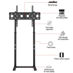 Tall TV Floor Stand Height Adjustable TV Mount Bracket for 32-65 Inch LED LCD Loading Weight 40KG