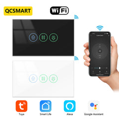 Tuya Smart Life Roller Shutter Electric Motors Touch Panel Percentage Progress Voice Control via Home Assistant Alexa