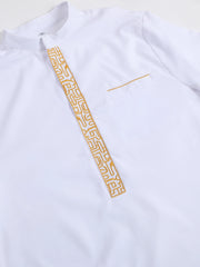 New Muslim Robe Mo Arab Ethnic Wind Sleeve Embroidery Festival Set Casual Men Abaya (M-4XL)