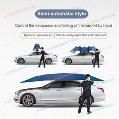 4.2M/4.6M Anti-UV Automatic Folding Sun Shade Covering Rooftop Car Cover Waterproof Car Umbrella with Remote Control