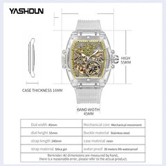 Automatic Mechanical Watch for Man Business Watch Double Side Hollows Skeleton Transparent Mechanical Men's Watch