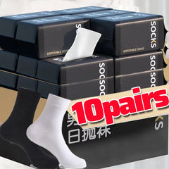Disposable Travel Socks for Men Women 5/10pairs Washable Sock One Time Small Portable Breathable Cotton Sock for Business Trip