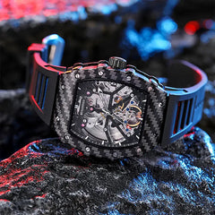 Fully automatic skeleton mechanical watch, fashionable personality, luxury hot men's watch, casual business watch