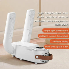 Shoe Dryer Adjustable Smart Timer Quick Drying Deodorizing Sterilizing Warmer Heater Household Footwear Care