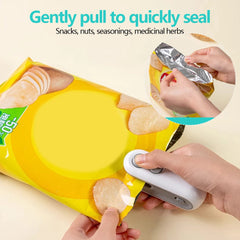 2 In 1 Sealer Cutter Mini Bag Sealer Handheld Heat Vacuum Sealer Portable Resealer Machine for Food Storage Snacks Freshness