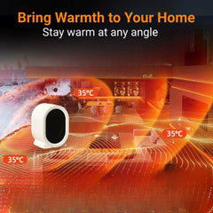 Electric Desktop Heater Quick Heat Vertical Space Heater Two-Speed Portable Energy Saving Heater Fan for Home Office Bedroom