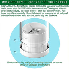 Newly Design Household Portable Juicer Blender Household Fruit Mixer- Six Blades in 3D 350ml USB Juicer Cup