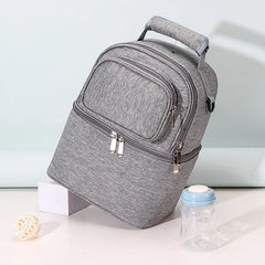 Mommy Bag Milk Storage Breast Pump Maternity Cooler Double Layer Insulation  Fresh Keeping Baby Food Backpack Feeding Bottle