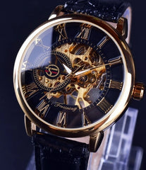 Fully Automatic Movement Mechanical Watch for Men 2024 New Business Casual Breathable Leather Band Sport Watches