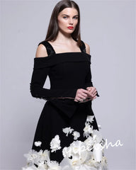 Customized Jiayigong  Classic Modern Style Formal Evening Off The Shoulder A-line Appliquess Bespoke Occasion Dresses