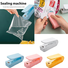 Heating Sealer Handheld Plastic Bag Sealing Clips Hand Press Preservation Bags Sealer 2-speed Adjustable for Camping Travel