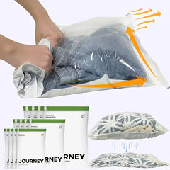 2pcs Hand-Rolled Travel Vacuum Storage Bags – No Pump Needed, Space-Saving Travel Bags for Camping, Picnics and Road Trips