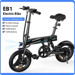 EB1 Electric Bike 250W 7.8Ah Electric Bicycle 40km Max Range 25km/h Speed 14inch Foldable  Electric Bike