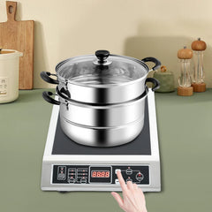 High Power 3500W Induction Cooktop IGBT Heating 10 Level Temp Adjust 50kg Load Bearing Portable Electric Stove for Home Kitchen