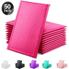 50 Pcs Pink Color Bubble Mailer Bubble Padded Envelopes Mailer Poly for Packaging Self Seal Shipping Bag Bubble Mailer Bag