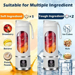45ML USB Charging Portable Juicer 8-12 Blades BPA Material Can Make Milkshake Juice Convenient to Carry Travel Office Outdoor