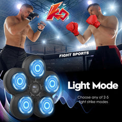 Music Boxing Machine, Music Electronic Boxing Wall Target Boxing Machine, with 5 Lights and Bluetooth Sensor