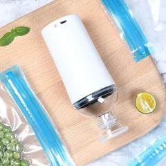 Electric Handheld Vacuum Sealer Pump Reusable Vacuum Food Storage Zipper Bags Set Kitchen USB Rechargeable Vacuum Food Sealers